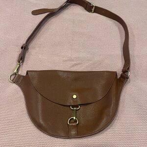 BANANA REPUBLIC Brown Leather Crossbody Bag